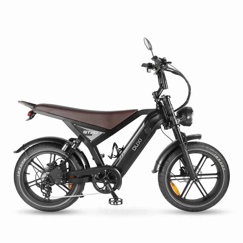 Bici Elettrica GT20 (Nera/Marrone)