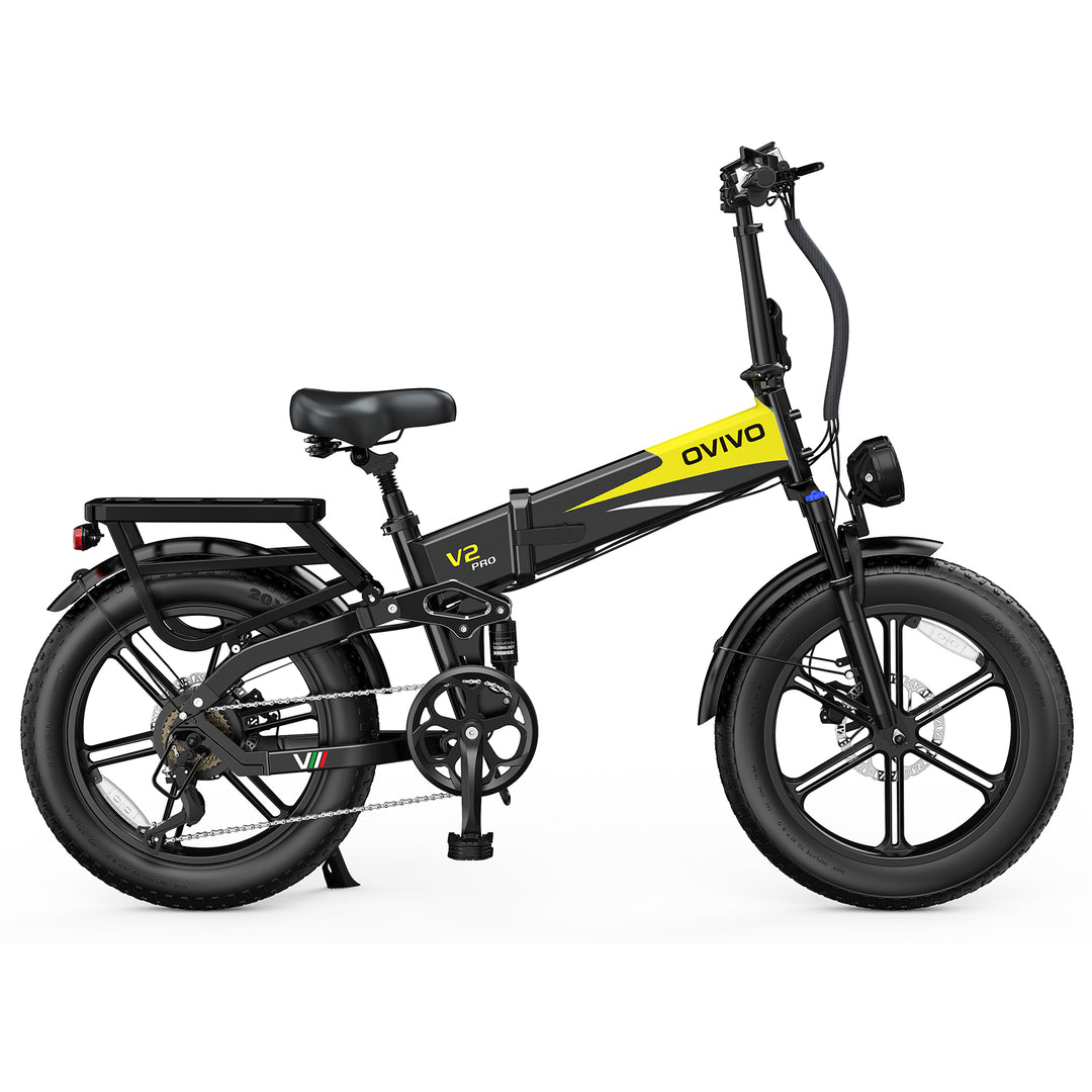Bici Elettrica Ovivo V2 PRO 2.0 (NERO/GIALLO)