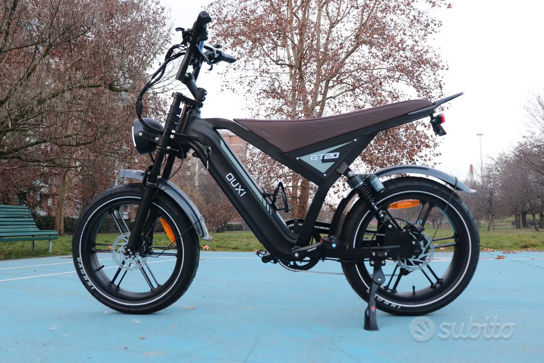 Bici Elettrica GT20 (Nera/Marrone)