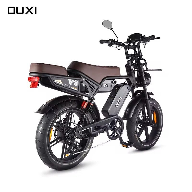 Bici Elettrica V8 Ultra Max (Nera/Marrone)