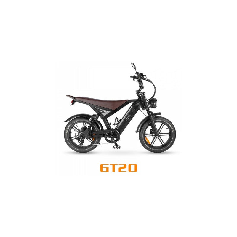 Bici Elettrica GT20 (Nera/Marrone)