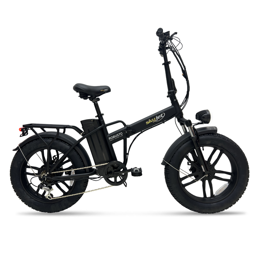 Bici Elettrica Pieghevole Skyjet Robusto (Nero)