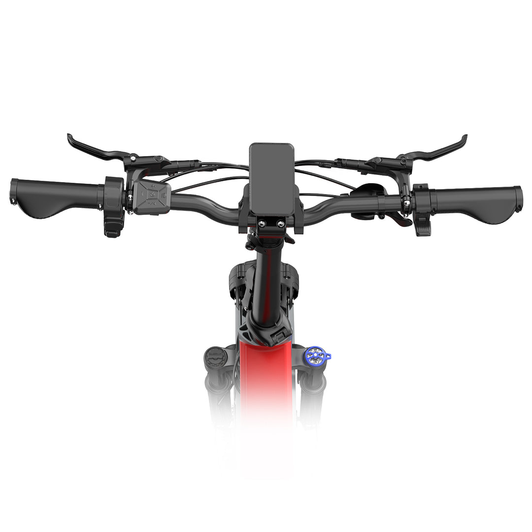Bici Elettrica Ovivo V2 PRO 2.0 (Grigio/Rosso)